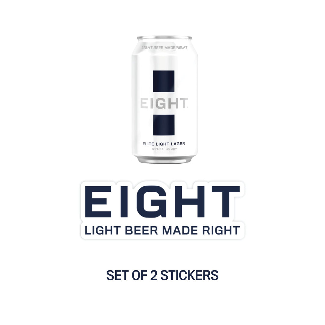 EIGHT Sticker Pack (2) – EIGHT Elite Light Beer