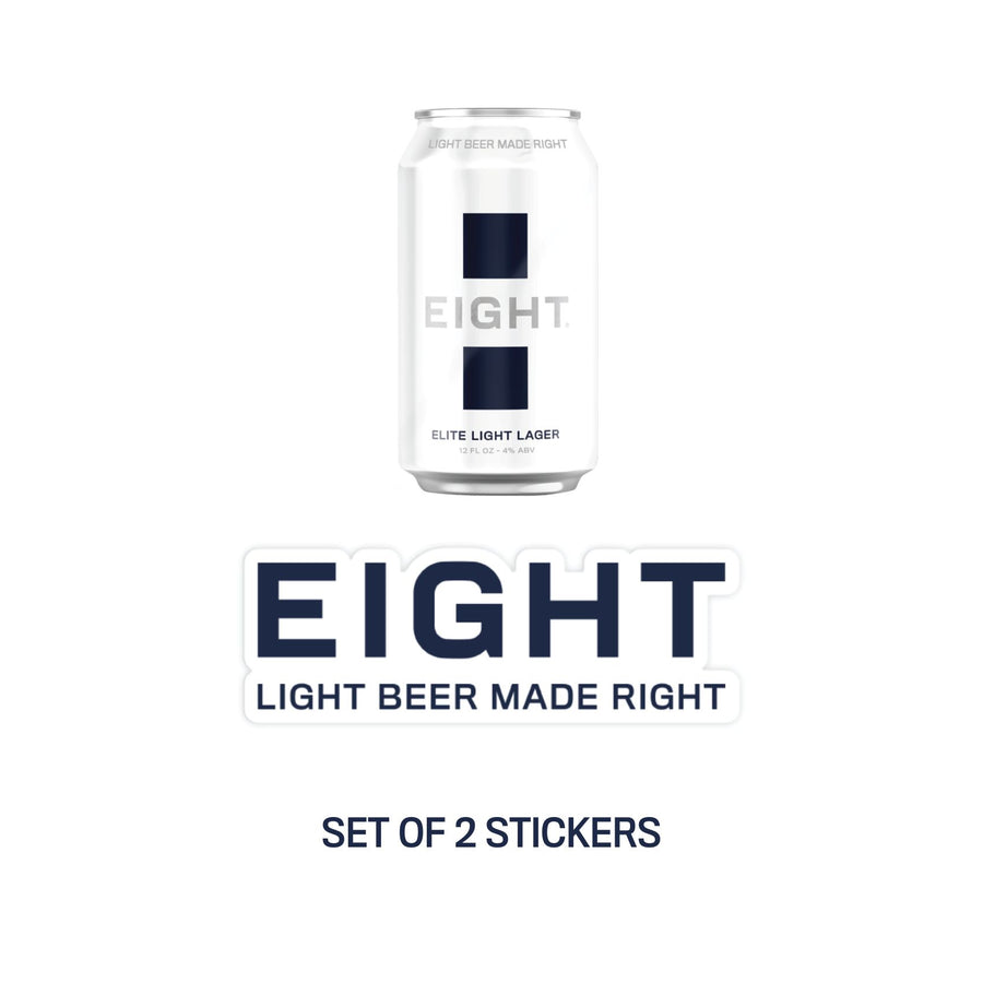 EIGHT Sticker Pack (2) – EIGHT Elite Light Beer