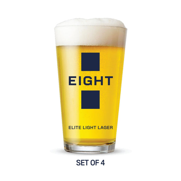 8 bar drink glasses EIGHT Pint Glass Set (4) – EIGHT Elite Light Beer