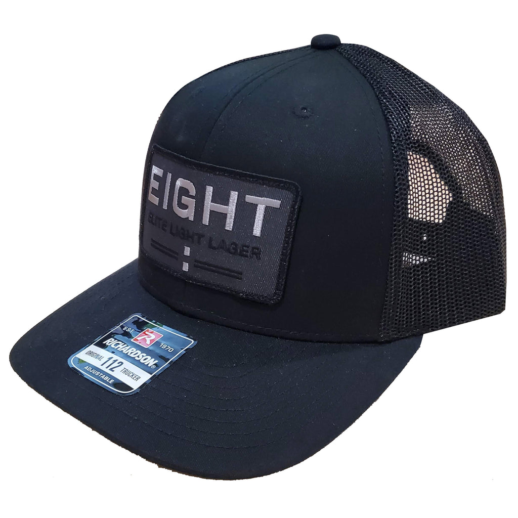 EIGHT Black Patch Hat